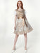 Champagne 1950s Puff Top & Floral Bow Dress