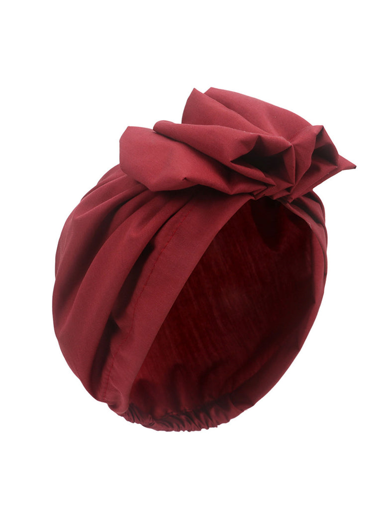 Vintage Flower Bow Pullover Hat