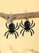 Black Halloween Spooky Spider Earrings