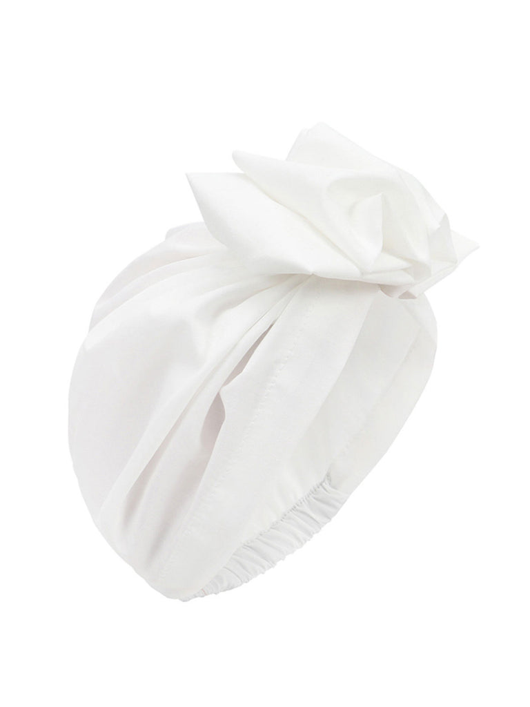 Vintage Flower Bow Pullover Hat
