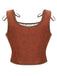 1980s Suede Bow Lace-Up Corset