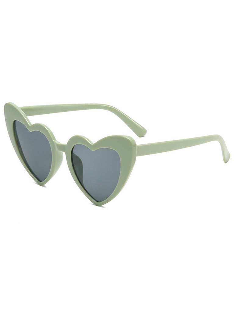 Vintage Curved Heart Frame Sunglasses