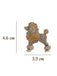 Vintage Alloy Rhinestone Poodle Brooch