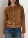 Brown 1970s Suede Button Pocket Jacket