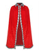 Red 1930s Cruella Dalmatian Trimmed Tie Neck Cape