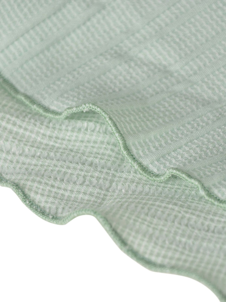 1940s Solid Irregular Ruffle Elastic Waist Skirt