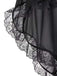 Black Lace Trimmed Chiffon Long Flared Sleeves