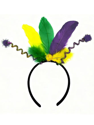 Multicolor Vintage Carnival Feather Hair Accessories