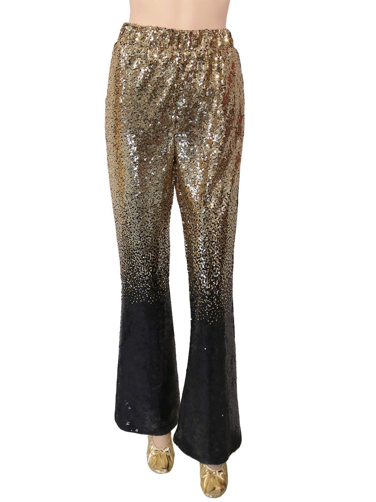 1920s Gradient Sequin Flared Pants