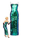 Green 1920s Sequin Evening Spaghetti Straps Dress