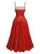 1950s Lace Paneled Polka Dot Dress