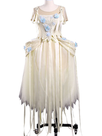 Apricot 1940s Wednesday Enid Style Dress