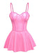 1980s Bunny Costume Latex Dress With Ears Headband