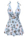 [US Warehouse] 1930s Strap Bowknot One-piece Swimsuit