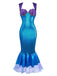 1930s Seashell Mermaid Halloween Bodycon Dress