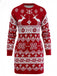 1960s Christmas Reindeer Snowflake Jacquard Knit Dress