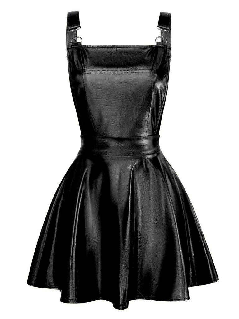 1970s Metallic Holographic Suspender Dress
