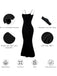 Black 1970s 2-in-1 Shapewear Slip Dress