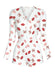 1980s V-Neck Heart Slip Print Romper Pajama