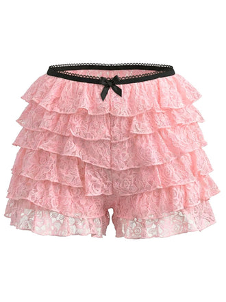 1950s Solid Lace Mini Shorts