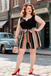 [Pre-Sale] [Plus Size] 1950s Stripes Knitted Belted Romper