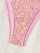 2000s Y2K Sequin Tie-Halter Triangle Bikini Set | vintage swimwear, retro swimsuit, pin-up style - perfect for retro fashion enthusiasts