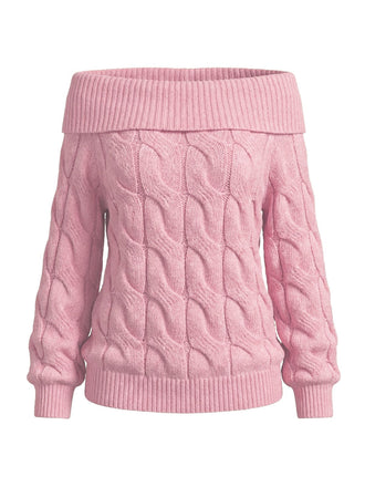 2000s Y2K Solid Off-Shoulder Sweater - vintage fashion, retro style