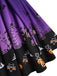 Purple 1950s Halloween Button Dress