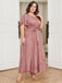 [Plus Size] Lotus Pink 1930s Bronzing Polka Dot Waist Dress