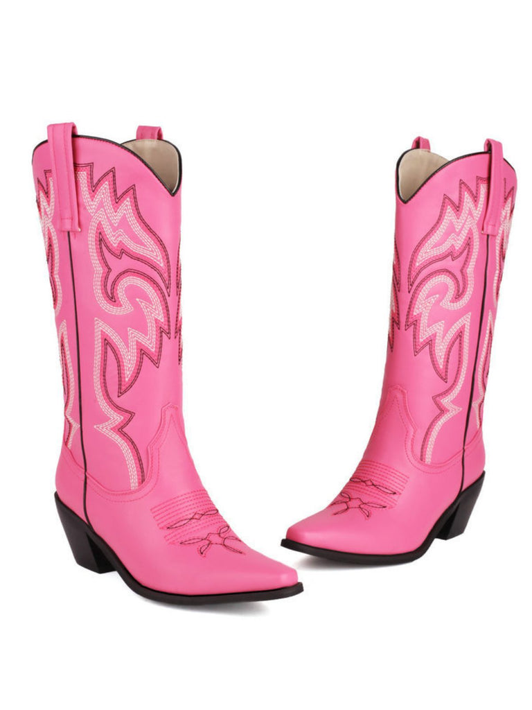 Vintage Embroidered Western Cowboy Boots