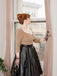 Khaki 1950s Knitted Leather Patchwork Dress