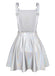 1970s Metallic Holographic Suspender Dress