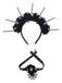 Gothic Skull Rose Halloween Headband & Necklace