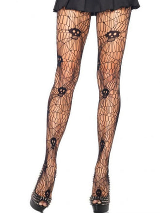 Halloween Skull Spider Web Stockings