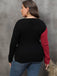 [Plus Size] 1960S V-Neck Cross Sweater With Pearl