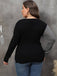 [Plus Size] 1960S V-Neck Cross Sweater With Pearl