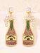 Carnival Champagne Bottle Pearl Earrings