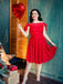 1950s Off-shoulder Tassel Feather Solid Dress