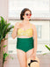 Striped Colorblock Vintage Bikini Set