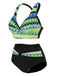 1940s Irregular Printed Patchwork Bikini Set