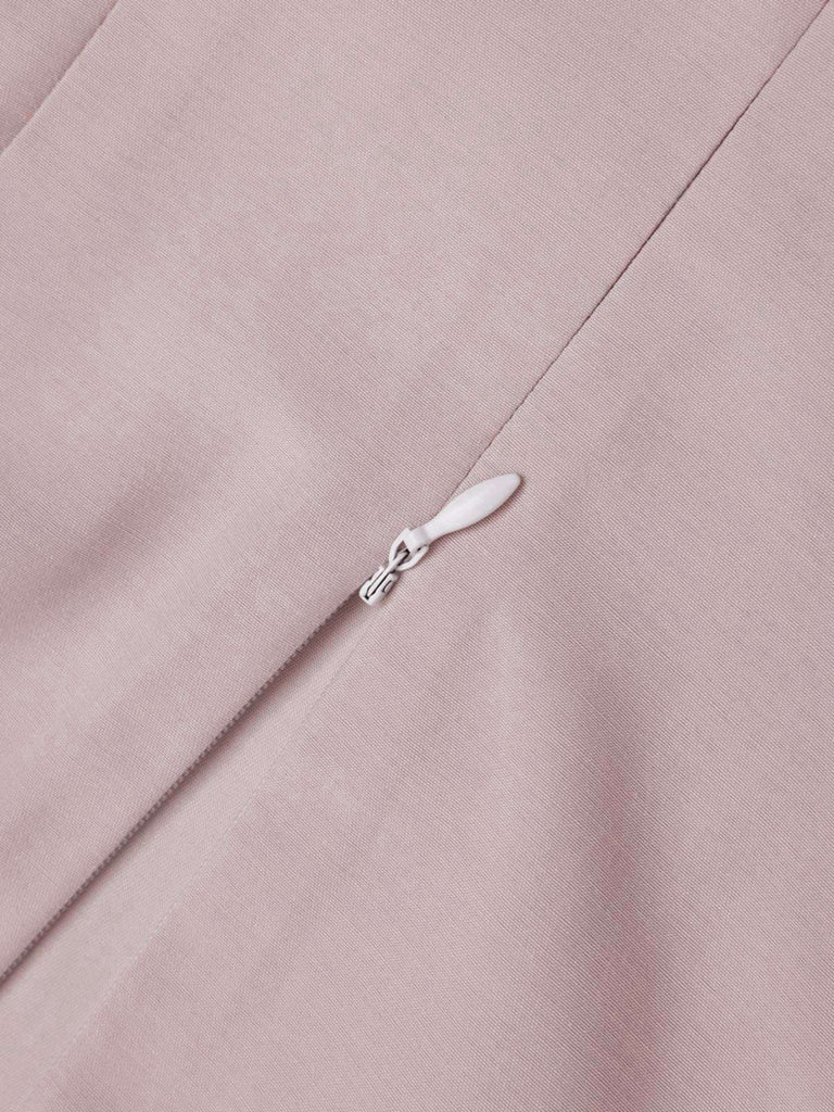 2PCS 1940s Colorblock Pink Blouse & Gray Dress - vintage dress, retro fashion for women