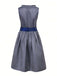 2PCS 1950s Ethnic Floral Lace-Up Dress & Apron - vintage dress, retro fashion, rockabilly