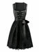 2PCS 1950s Ethnic Floral Lace-Up Dress & Apron - vintage dress, retro fashion, rockabilly