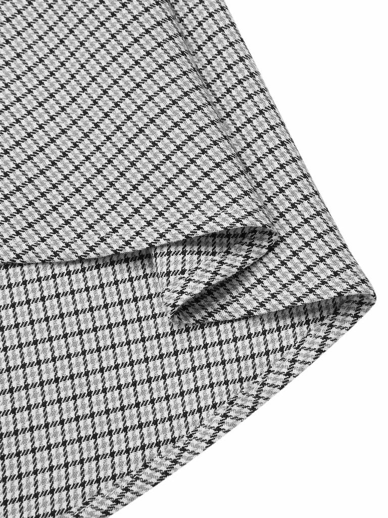2PCS 1950s Off-Shoulder Top & Pocket Plaids Skirt - vintage skirt, retro style