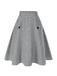 2PCS 1950s Off-Shoulder Top & Pocket Plaids Skirt - vintage skirt, retro style