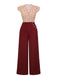 2PCS 1950s Red Polka Dot Blouse & Burgundy Pants: timeless style reimagined