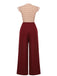2PCS 1950s Red Polka Dot Blouse & Burgundy Pants: timeless style reimagined