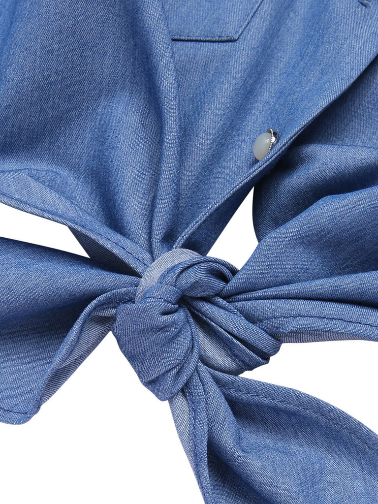 2PCS 1950s Solid Blouse & Polka Dot Skirt — 1950s jazz-age spirit for her morning coffee