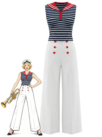 [Pre-Sale] Rblw 1950s Striped Patchwork Two Piece Set 11