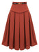 2PCS 1950s Striped Blouse & Pleated Skirt: timeless style reimagined